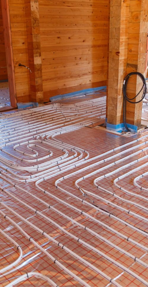 radiant heating installed in log type home radiant heating installed in log type home
